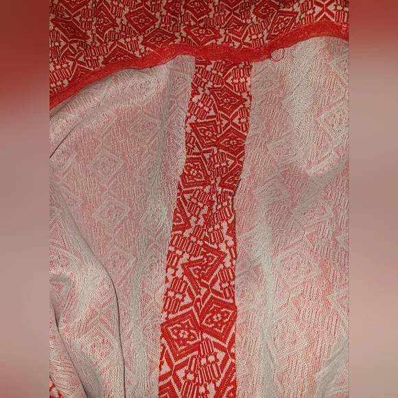 Vintage 1970s Jacquard Double Knit Maxi Dress - Picture 5 of 8